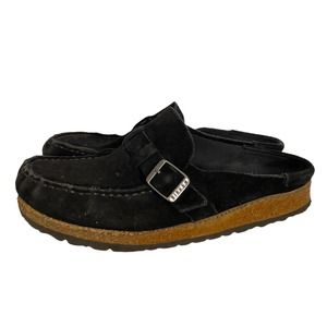 Women's Birkenstock Buckley Mule Clog Black Womens size 39.